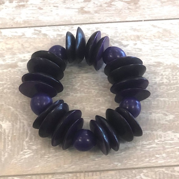 Bracelet Chunky Tagua Nuts PURPLE - Picture 9 of 9